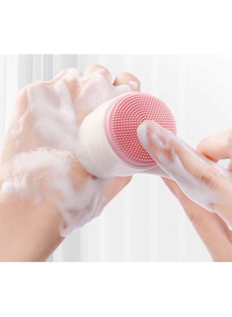 فرشاة تنظيف وجه وردية ثنائية الحركة - Image 4