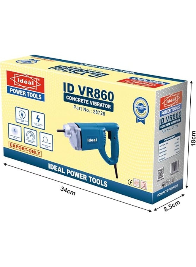 Ideal ID VR860 Needle Concrete Vibrator, 860W, 12,000 vpm - Image 2