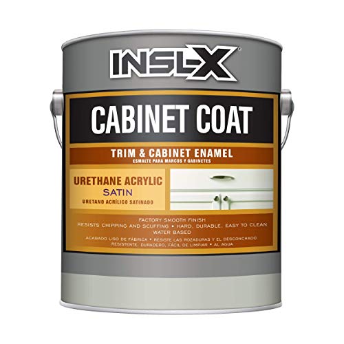 INSL-X CC550109A-01 Cabinet Coat Enamel, Satin Sheen Paint, 1 Gallon, White, 128 Fl Oz (Pack of 1) - Image 1