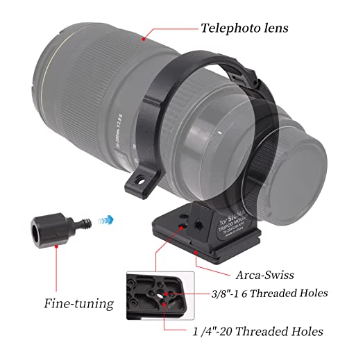 Hersmay 71mm Tripod Collar Mount Ring 1/4" for Sigma APO 70-200mm F2.8 II EX DG Macro HSM Lens - Image 5