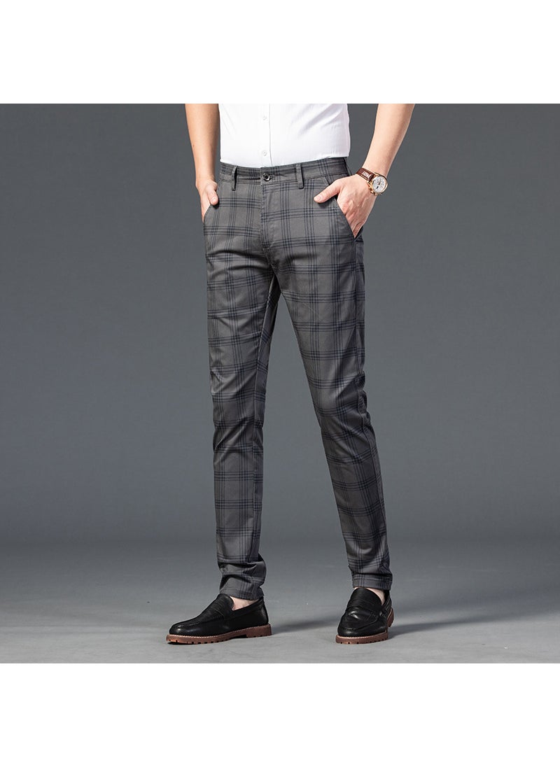 1 x 5 pcs 2021 Spring Mens Casual Plaid Slim-fit Business Pants Dark gray - pzsku/Z3170E5DF3ED298CB11ACZ/45/_/1741691885/be1bbc8a-abc8-450d-ab42-9e27a7f34bb2