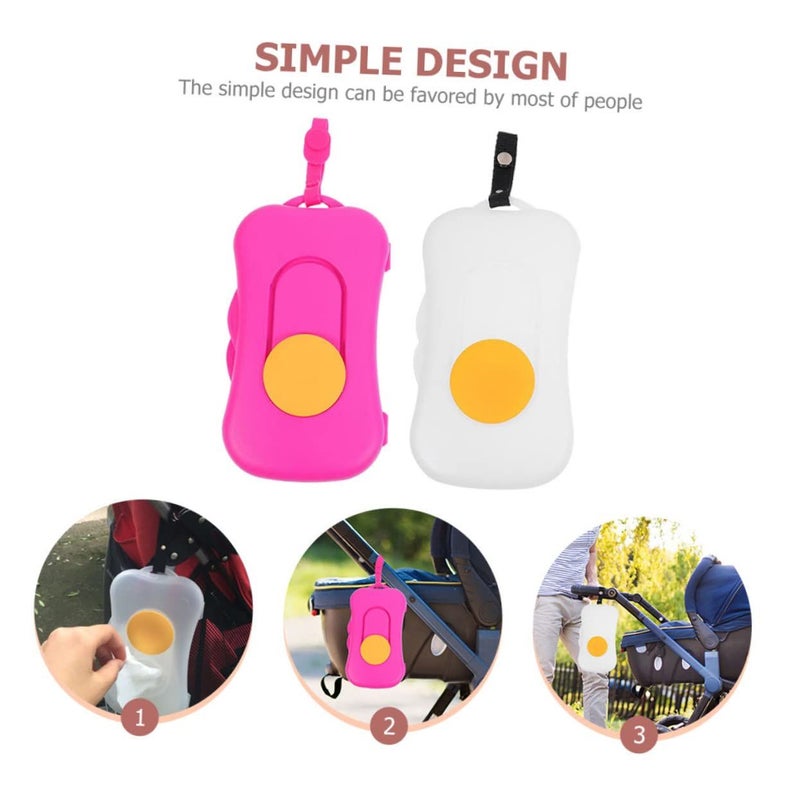 Portable Wipe Dispenser Tissue Holder 2Pcs For Travel Stroller Diaper Bags - Image 4