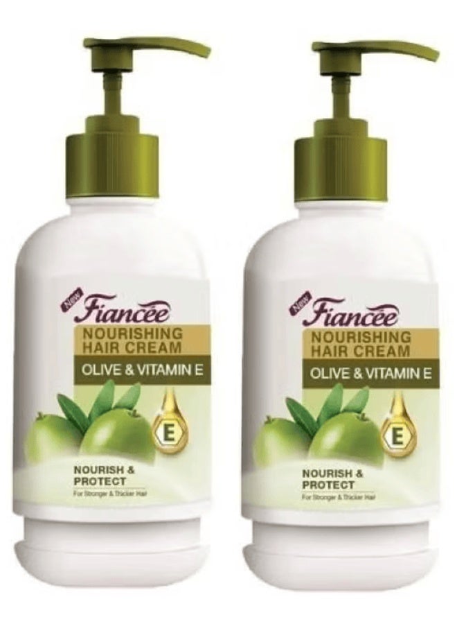 FIANCEE 2PCS Fiancée Nourishing Hair Cream with Olive Oil & Vitamin E 2X275ml - Image 1