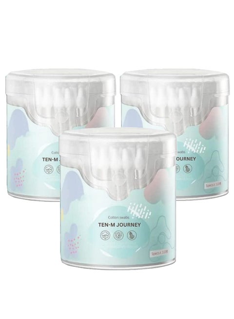 330PCS Cotton Swabs for Baby Safety Clean Swabs with Large Tips Design for Newborn Baby and Children 100% Biodegradable Chlorine Free & Hypoallergenic