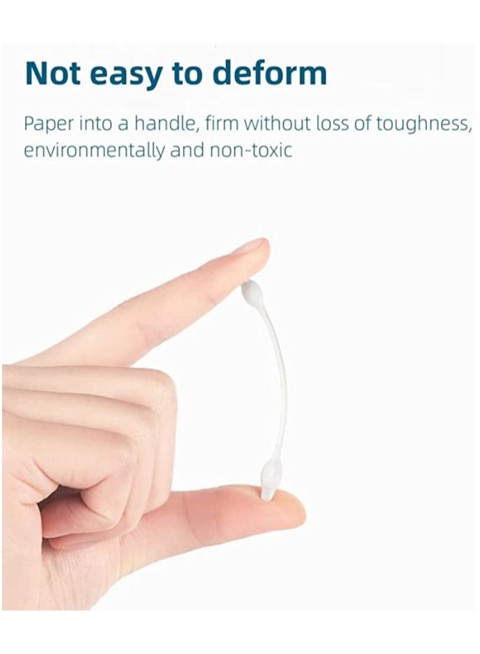 كوني أمًا أفضل ممسحات قطنية من 330 قطعة لسلامة الطفل ونظيفة مع تصميم أطراف كبيرة لحديثي الولادة والأطفال 100٪ قابلة للتحلل الحيوي خالية من الكلور ومضادة للحساسية - Image 3