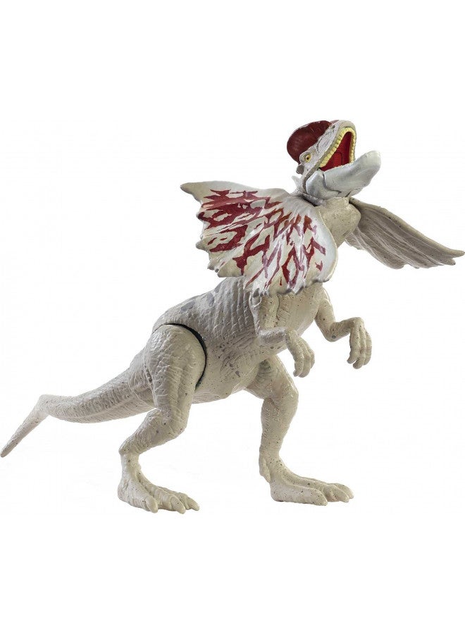 Jurassic World Toys Jurassic World Fierce Force Dilophosaurus Dinosaur Action Figure Movable Joints, Realistic Sculpting & Single Strike Feature, Kids Gift Ages 3 Years & Older - Image 3