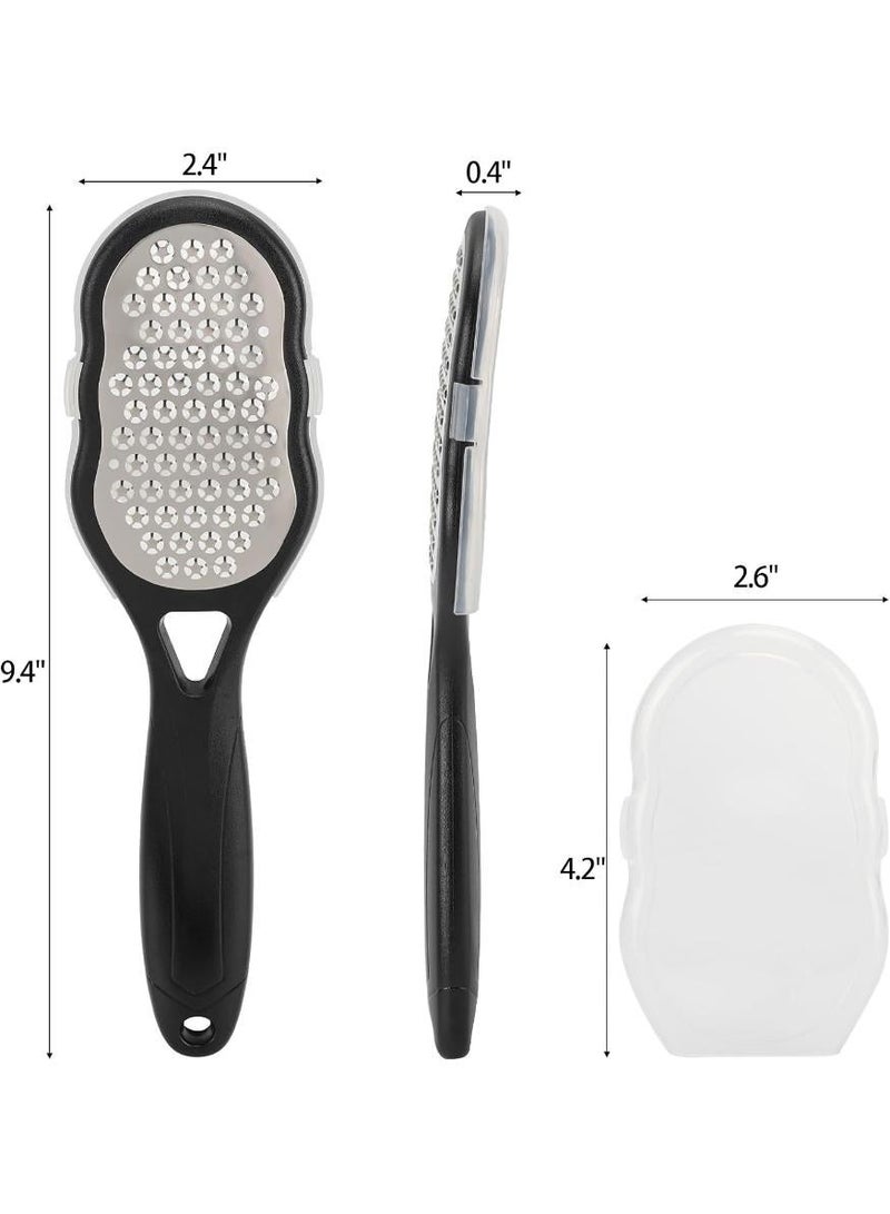 KHAJUL 1PC Stainless Steel Foot File, Professional Pedicure Tool for Callus and Dead Skin Removal on Feet and Heels, with Non-Slip Handle, Ideal for Home Foot Care, Gift for Women and Men - Image 2