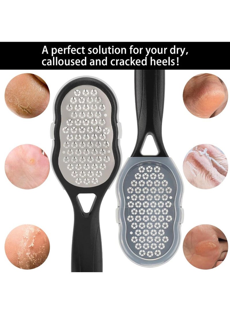 KHAJUL 1PC Stainless Steel Foot File, Professional Pedicure Tool for Callus and Dead Skin Removal on Feet and Heels, with Non-Slip Handle, Ideal for Home Foot Care, Gift for Women and Men - Image 5