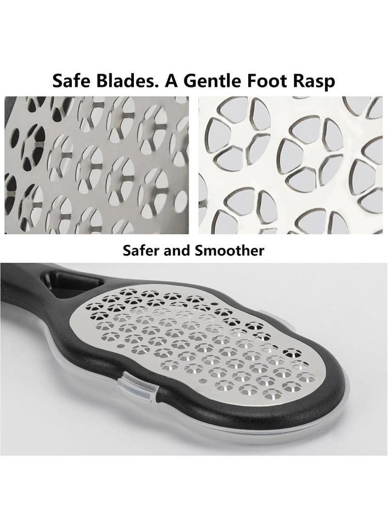 KHAJUL 1PC Stainless Steel Foot File, Professional Pedicure Tool for Callus and Dead Skin Removal on Feet and Heels, with Non-Slip Handle, Ideal for Home Foot Care, Gift for Women and Men - Image 3