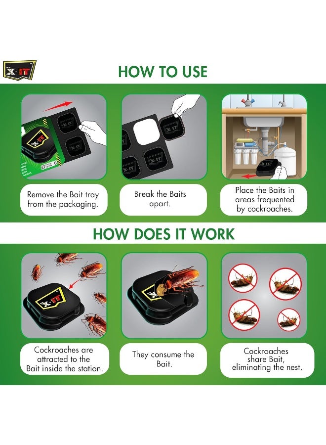 Mr. X-IT Cockroach Repellent Bait, 6 Bait Stations, Twin Pack  - Image 5