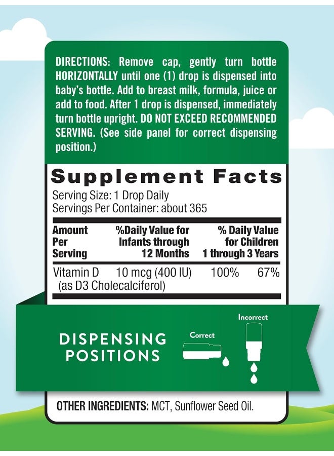 natures truth Vitamin D3 Baby Drops 400 IU for Kids - Image 2
