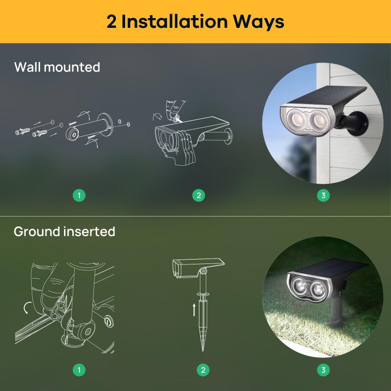 Linkind StarRayS Solar Lights Outdoor, 350LM Solar Spot Lights Outdoor, IP67 Waterproof Solar Lights for Garden, Yard, Landscape and Walkway, Daylight, 6 Pack - Image 5