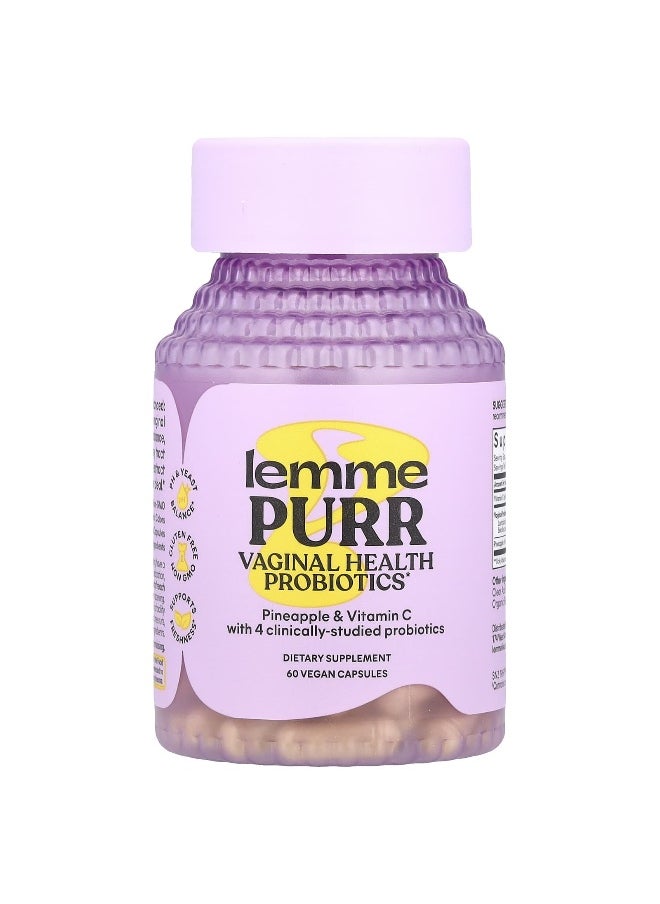 Lemme Lemme, Purr, Vaginal Health Probiotics, 60 Vegan Capsules  - Image 1