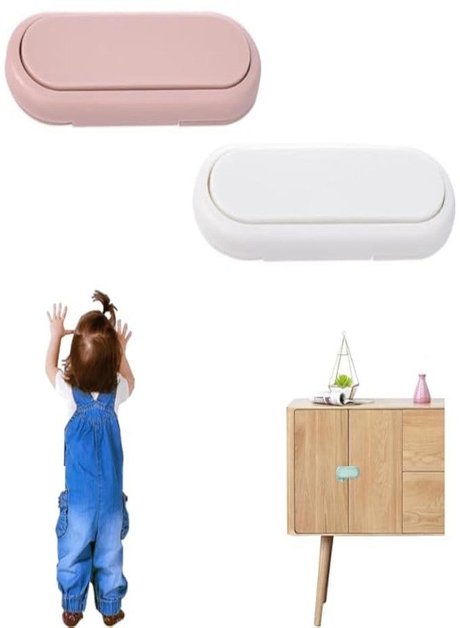 CLICKSWIFT أقفال أمان للأطفال من كليكسويفت للخزائن، دوارة 360 درجة، مزودة بمزالج أمان للأبواب، لا تحتاج إلى ثقب، لاصقة، مقاومة للأطفال، مانعة للقرص، غير مرئية، قفل للباب المقابل، قفل خزانة ملابس، متعدد الألوان، قطعتان - Image 1