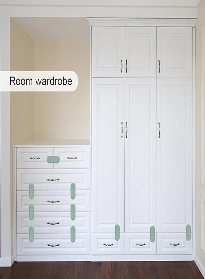 CLICKSWIFT أقفال أمان للأطفال من كليكسويفت للخزائن، دوارة 360 درجة، مزودة بمزالج أمان للأبواب، لا تحتاج إلى ثقب، لاصقة، مقاومة للأطفال، مانعة للقرص، غير مرئية، قفل للباب المقابل، قفل خزانة ملابس، متعدد الألوان، قطعتان - Image 4