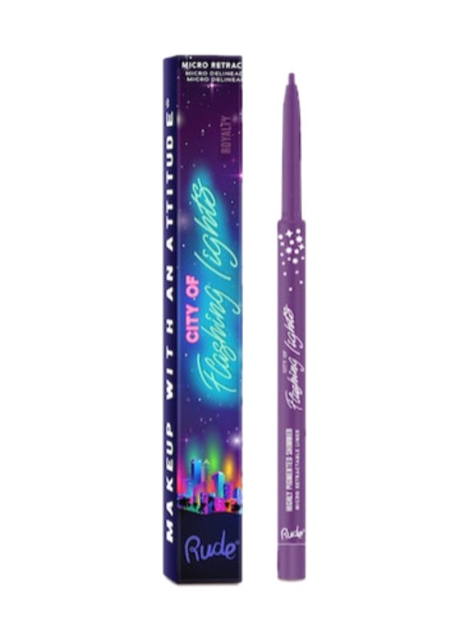 Rude City of Flashing Lights Micro Retractable Liner Royalty 
