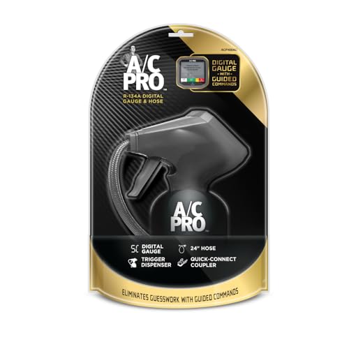 Interdynamics مقياس شحن السيارات الاحترافي الرقمي Pro-C A/C مع شاشة عرض وخرطوم لمبرد R-134A، ACP400AD - Image 1