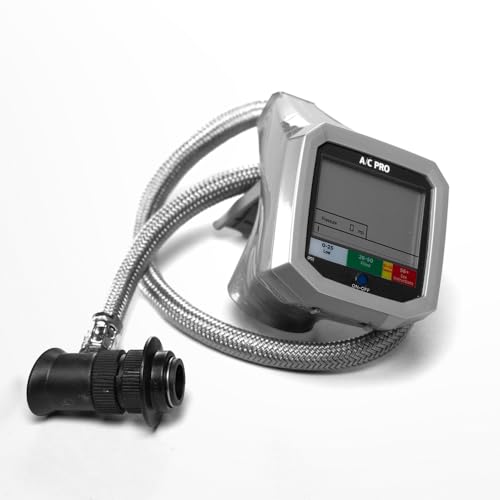 Interdynamics مقياس شحن السيارات الاحترافي الرقمي Pro-C A/C مع شاشة عرض وخرطوم لمبرد R-134A، ACP400AD - Image 3