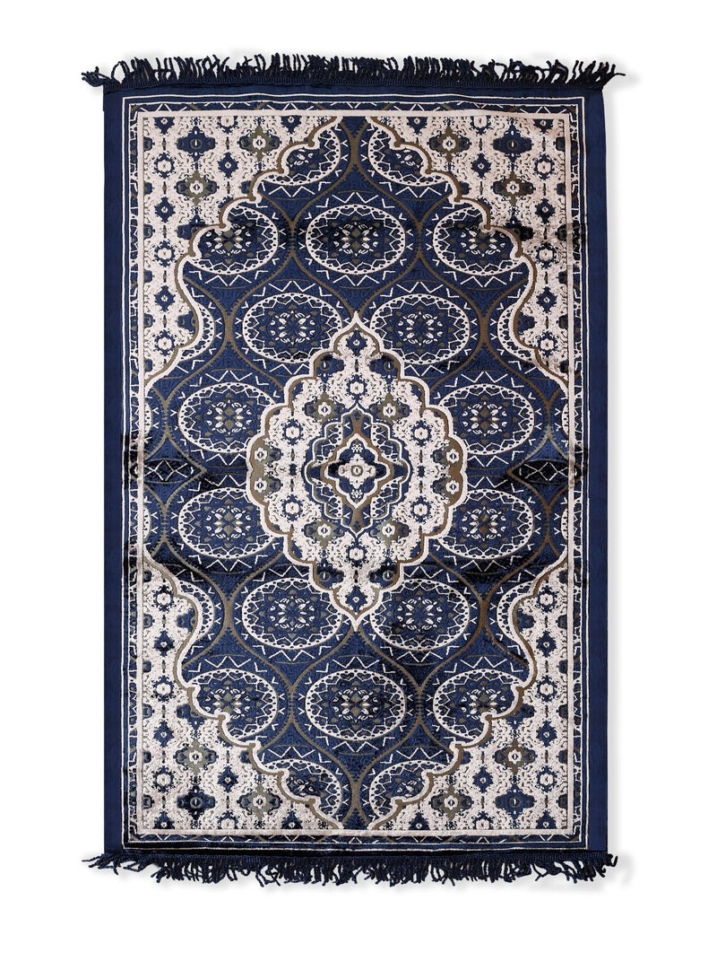 Vitacelli Prayer Mat 614GSM  Anti-Slip Velvet Top Islamic Prayer Mat New Design Thick Padded Sajadah Prayer Rug for Men Women Eid Gift Ramadan ( 140cm X 72cm) - Image 1