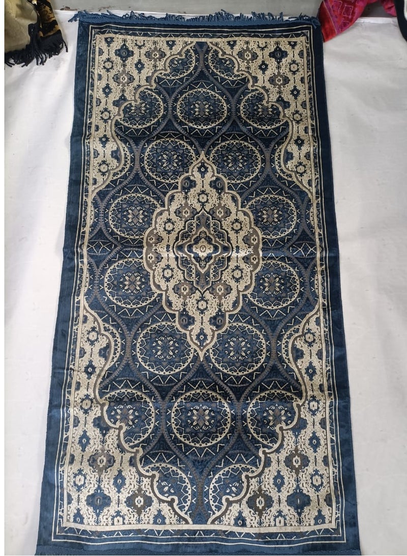 Vitacelli Prayer Mat 614GSM  Anti-Slip Velvet Top Islamic Prayer Mat New Design Thick Padded Sajadah Prayer Rug for Men Women Eid Gift Ramadan ( 140cm X 72cm) - Image 4