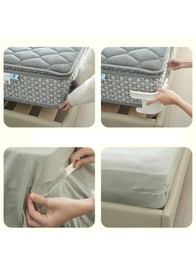 4-Piece Bed Sheet Fastener Set – Strong Anti-Slip Elastic Bedding Straps kh - Image 4