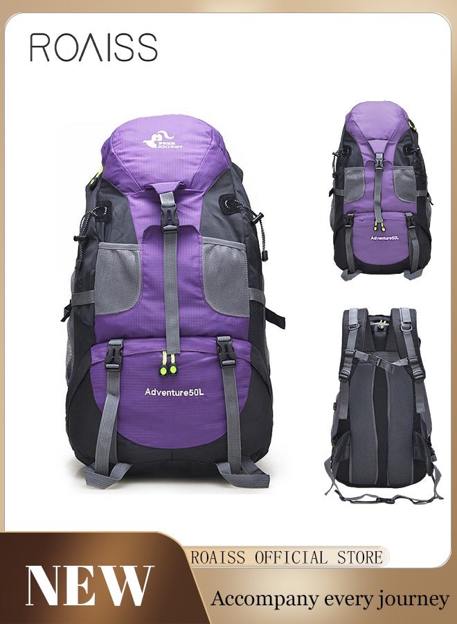 roaiss Multifunctional Outdoor Backpack Double Shoulder Bag Men and Women Hiking Sports Travel Mountaineering Bag Large Capacity Leisure Travel Bag  - Image 1