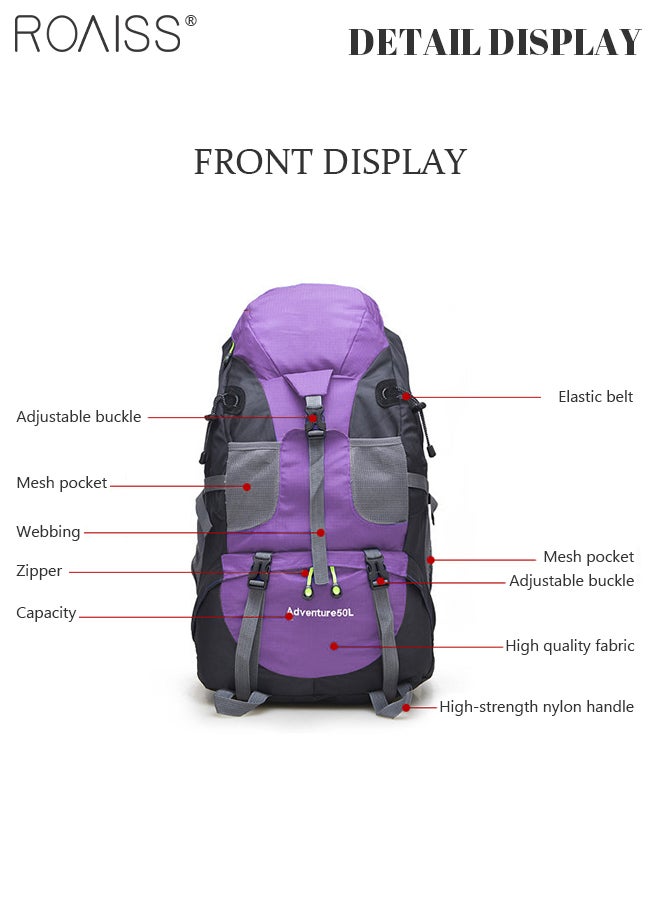 roaiss Multifunctional Outdoor Backpack Double Shoulder Bag Men and Women Hiking Sports Travel Mountaineering Bag Large Capacity Leisure Travel Bag  - Image 3