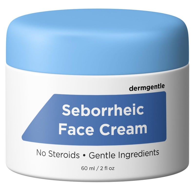 Dermgentle Seborrheic Dermatitis Face Cream for Sensitive Skin - Hydrates & Supports the Skin Barrier with MCT Oil, Squalane - Moisturizing Face, Scalp and Body Cream - No Steroids, Gentle Ingredients - Image 1