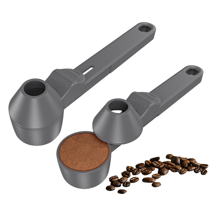 Lov Sprout Coffee Scoop & Funnel for Reusable K Cup Refillable Coffee Pods, Coffee Measuring Spoon 2 Tablespoon Capacity, Scoop with Funnel for Ground Coffee, Protein Powder, Tea (Grey, 1 Pack) - Image 1