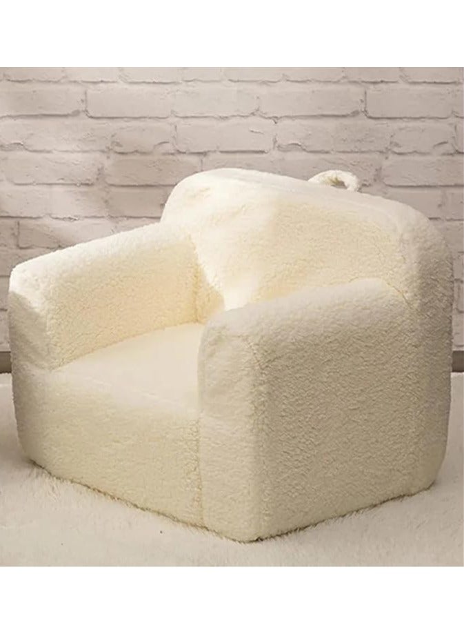 Poppins Home Poppins HOME  Super Crazy and Soft Modern Sofa Chair For Kids (Cream)  - Image 1