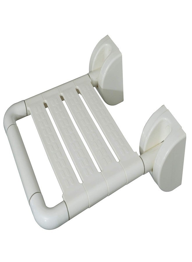 دولفي مقعد استحمام دولفي قابل للطي يُثبت على الحائط - أبيض - Image 1