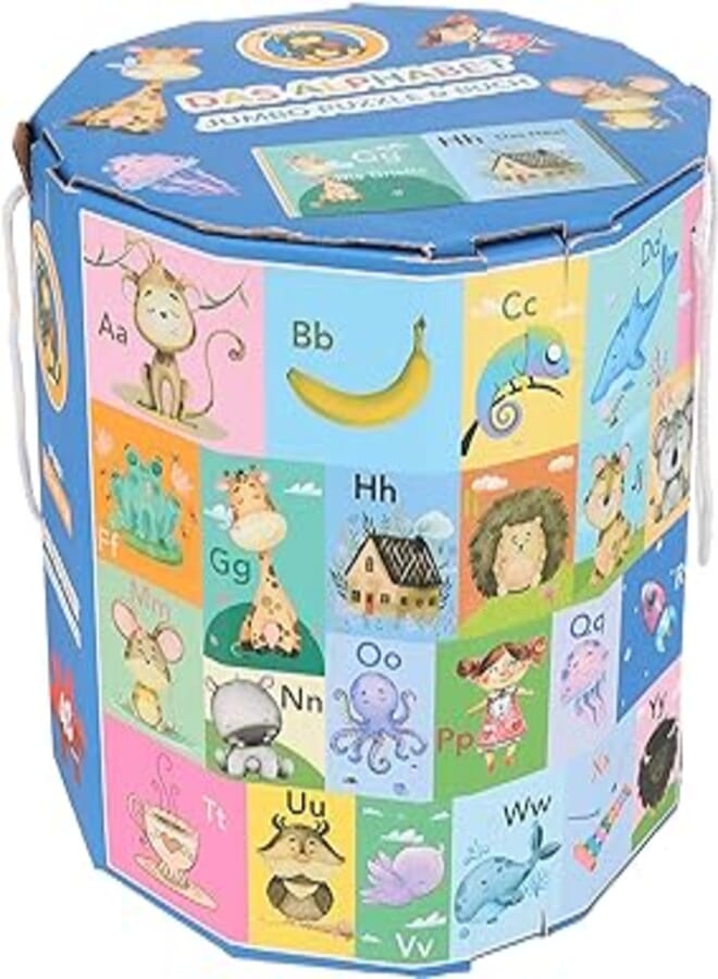 Fluffy Bear German Alphabet Jumbo Puzzle and Book 48-Pieces