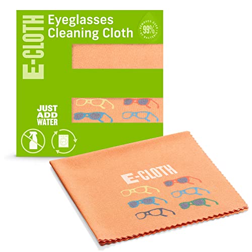 e-cloth ECloth Glasses Cloth Premium Microfiber Cleaning Cloth Ideal Eyeglass and Lens Cleaner Washable and Reusable 100 Wash Guarantee 1 Pack 