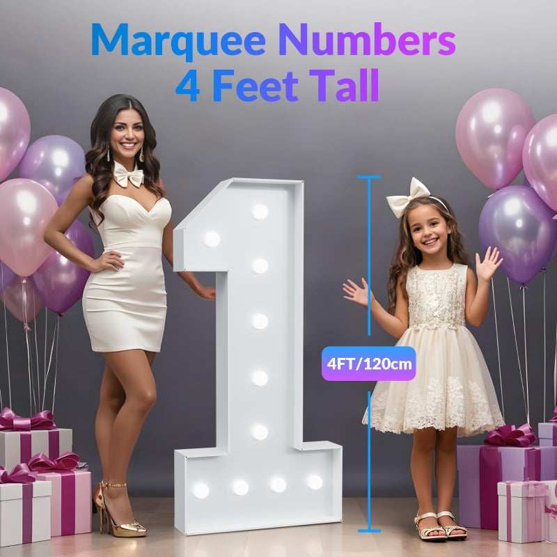 JoyMuse 4FT 16 Marquee Numbers, Large Light Up Numbers 16 for 16th Birthday Decorations - Image 5