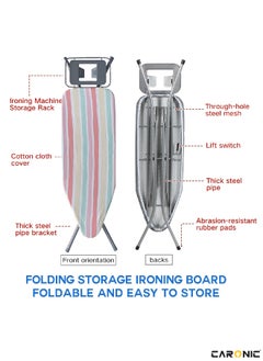 Ironing Board Foldable Lightweight Adjustable Height Safety Lock Buckle Anti-Slip Screw 148x44 cm - pzsku/Z3171EC0491B07337D7AAZ/45/_/1717505072/ad277f3b-61c9-40e1-b409-8edcbf14f4b8