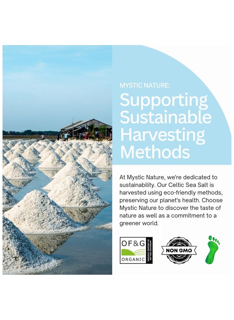 Mystic Nature Celtic Sea Salt 500G Organic 100% Natural Unrefined Mineral Rich Celtic Salt Crystal - Image 3