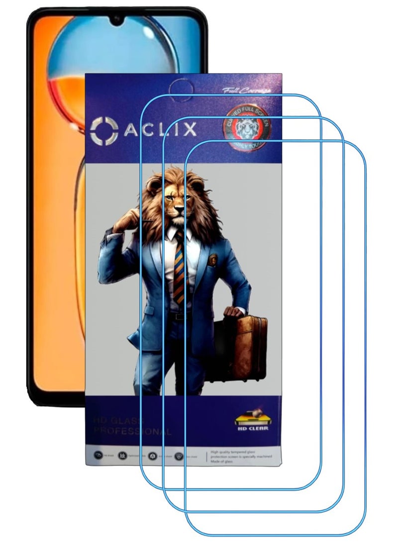 ACLIX 3 Pieces Antistatic ESD Dustproof Premium Quality High Definition Clear Tempered Glass Screen Protector Designed For Xiaomi Redmi 13C - Image 1