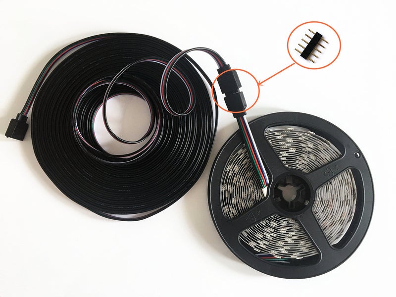HUALAND 10m/32.8ft RGBW Extension， Cable Line With Full Copper Wires Inside for LED Strip RGBW 5050 3528 Cord 5pin ，RGBW wire，rgb extension cable，led extension cable - Image 5