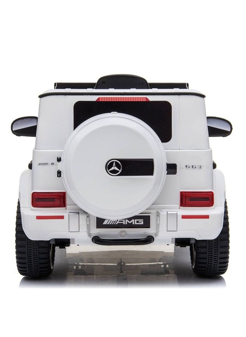 Mercedes-Benz Mercedes-Benz - Electric G63 Kids Ride on Car Jeep 12V - White  - Image 2