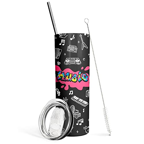 Mofvugz Music Note Tumbler-Music Gifts for Women-Music Themed Gifts for Musicians,Music Gifts for Music Lovers,Music Teacher Gifts Women-Music Notes-Music Tumbler-Musical Music Coffee Mug,Music Teacher Mug - Image 1