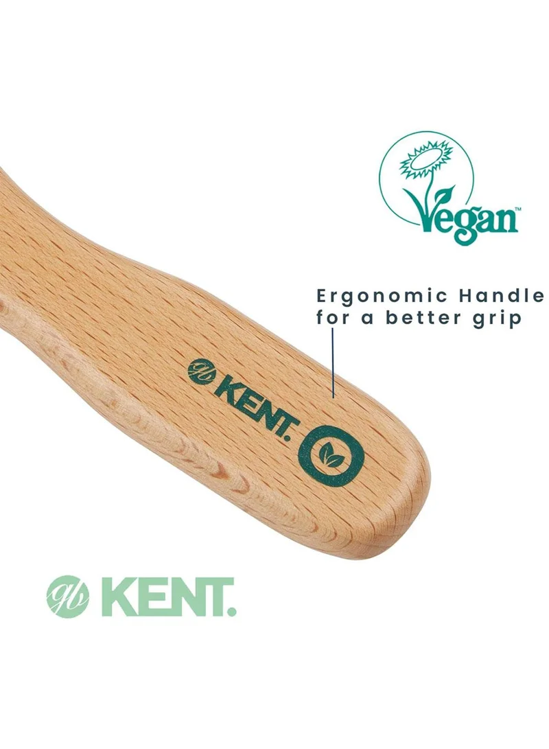 KENT V01 Large Cushion Vegan Bristle Nylon Mix Hairbrush - Detangling and Smoothing Brush for Thick, Fine and Curly Hair