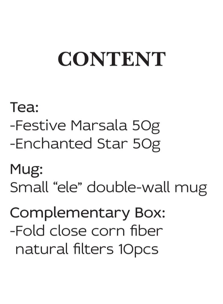 Tealand Festive Tea Gift Mini Gift Basket Includes Festive Marsala Enchanted Star Ice Cherry Ele Mug and Personalized Gift Card - Image 4