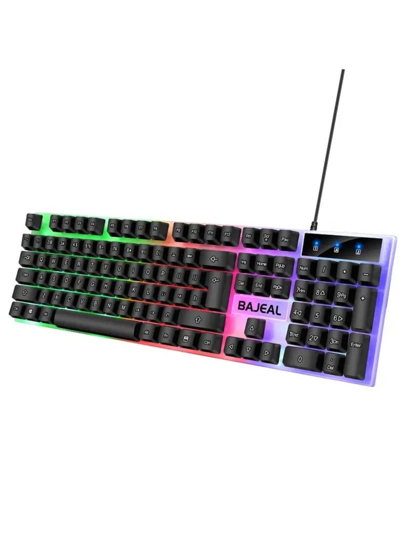 Bajeal K35 104 Keys PC Wired Gaming Keyboard LED Backlight Keyboard for Home Office Gaming - Image 1