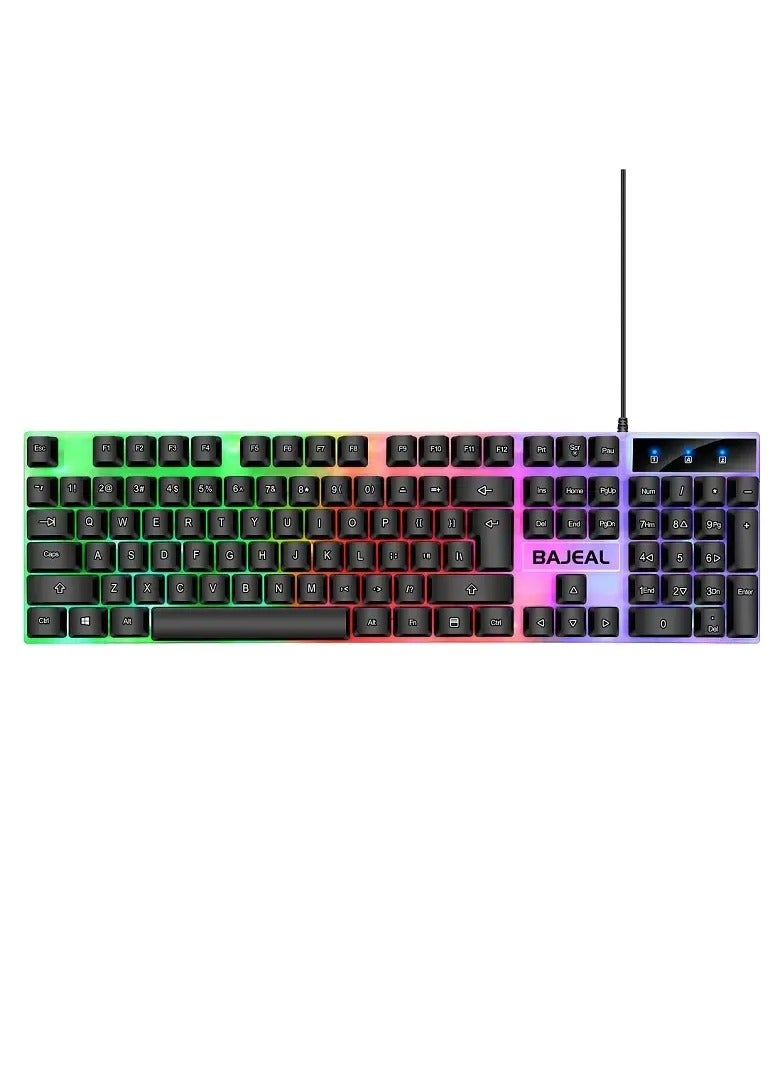 Bajeal K35 104 Keys PC Wired Gaming Keyboard LED Backlight Keyboard for Home Office Gaming - Image 2