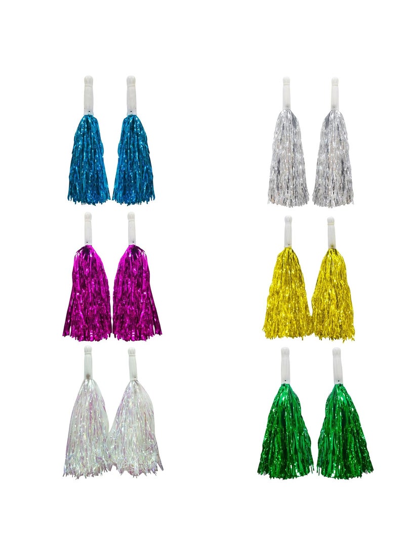 Asian Hobby Crafts Asian Hobby Crafts Pom Poms for Cheerleading Celebrations Sport Events Party dcor Room dcor etc Color Golden Pack of 2 Size 10 Inches  - Image 4