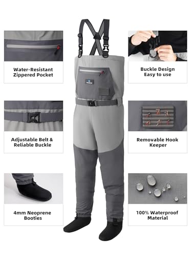 Trudave Fishing Waders Waterproof Chest Waders for Men Women Lightweight Fly Fishing Stockingfoot Waders for Hunting - Image 3