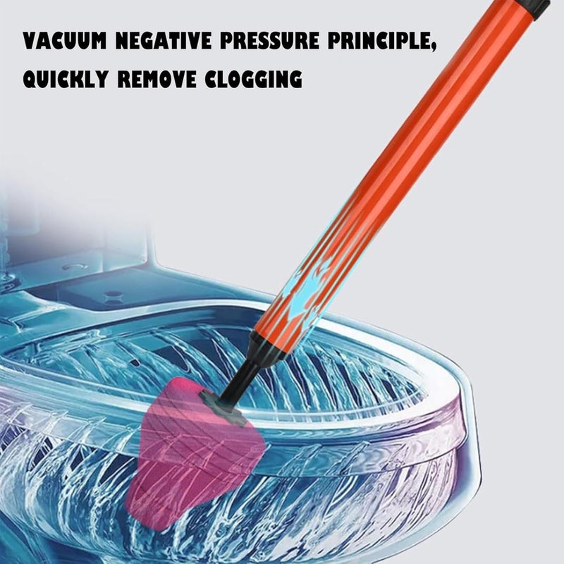 Sensarte Turbo Flush High Pressure Dredging Tool, High Pressure Toilet Plunger, Air Pump Plunger for Toilet, High Pressure Toilet Unblock One Shot Toilet Pipe Plunger for Clogged Pipe - Image 5