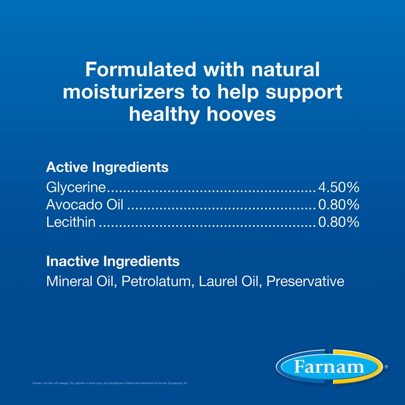 Farnam Horseshoer's Secret Deep-Penetrating Hoof Oil for Horses, Conditions Dry Hooves and Prevents Cracks, Splits and Contracted Heels, Contains Avocado Oil, 32 Oz. - Image 5