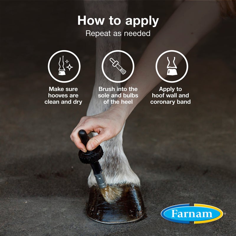 Farnam Horseshoer's Secret Deep-Penetrating Hoof Oil for Horses, Conditions Dry Hooves and Prevents Cracks, Splits and Contracted Heels, Contains Avocado Oil, 32 Oz. - Image 4