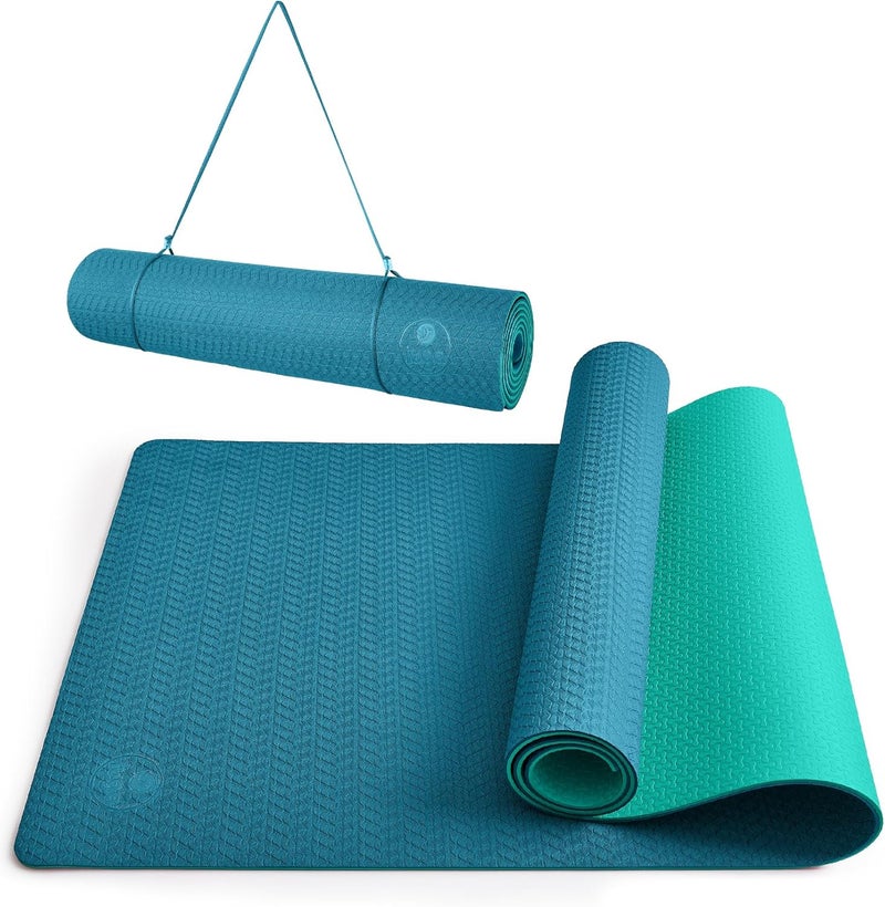 IUGA Yoga Mat Thick Non Slip Anti-tear Pilates Mat Eco Friendly Hot Yoga Mats for Workout & Exercise(72"x 24"x 6mm) - Image 1